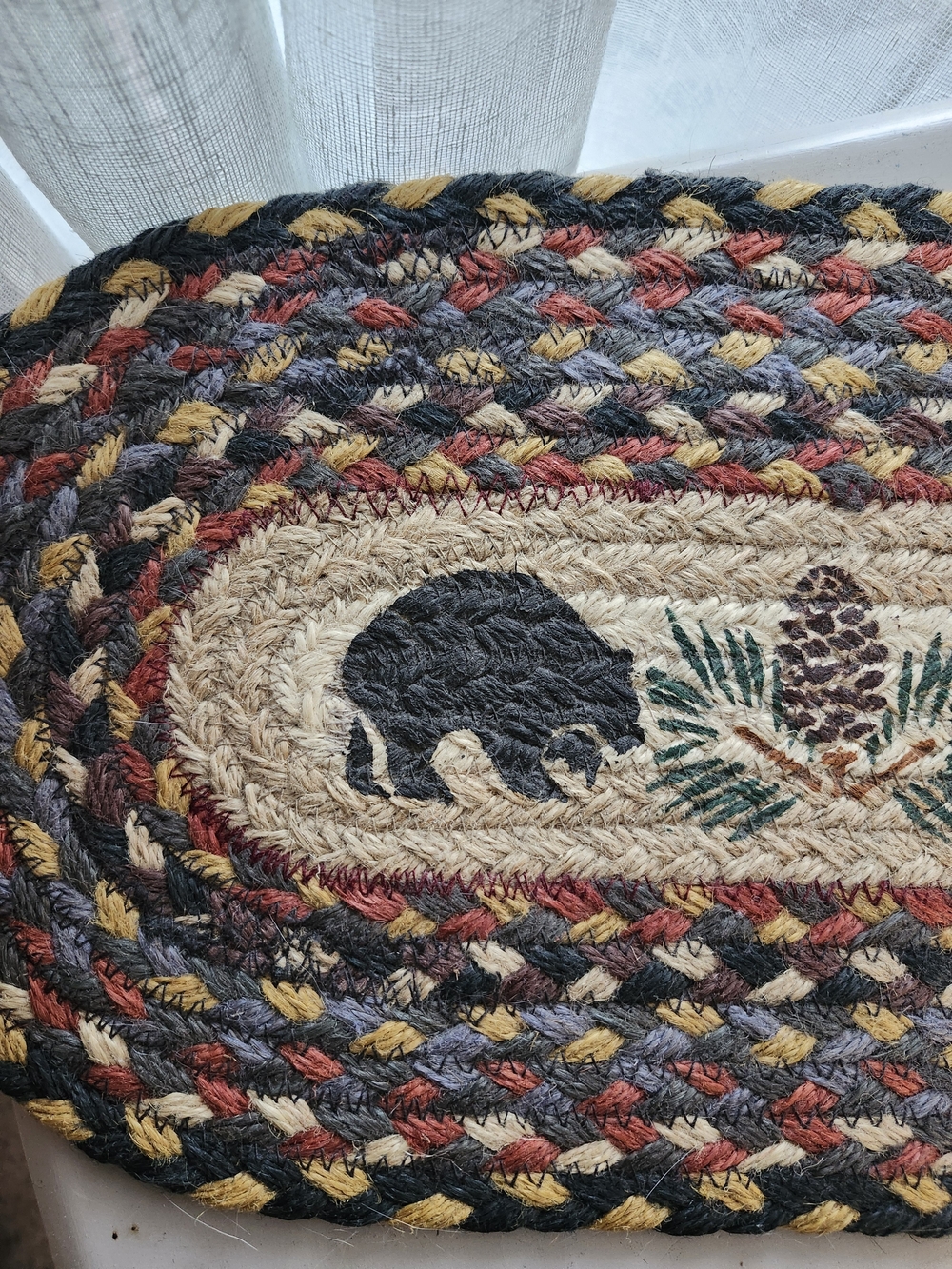 Braided Bear Accent Stair Tread Rug